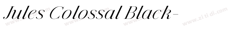 Jules Colossal Black字体转换